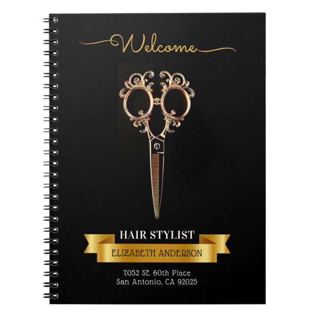 Professional Hair Stylist Beauty Salon        Notebook (Front)