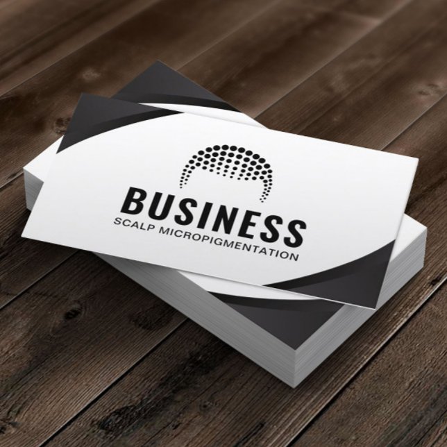 Professional Hair Tattoo Scalp Micro-pigmentation Business Card (Creator Uploaded)
