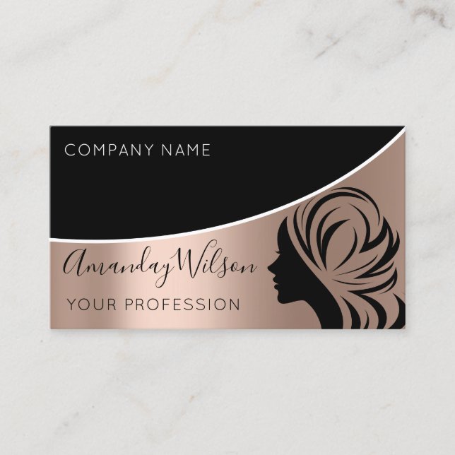 Professional Hairdresser Lashes Extension Makeup Business Card (Front)
