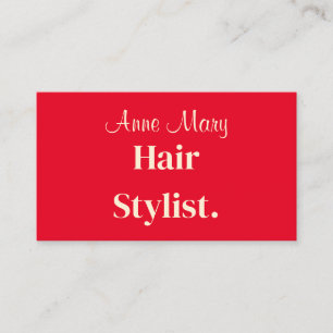 Professional Hairstylist Salon Orange Ivory Trendy Business Card