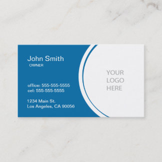 Professional Half Circle Blue Business Card