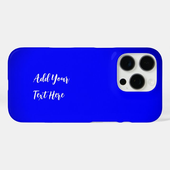 Professional handwriting add text modern blue Case-Mate iPhone case (Back (Horizontal))