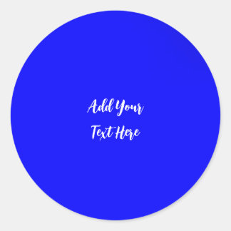 Professional handwriting add text modern blue classic round sticker