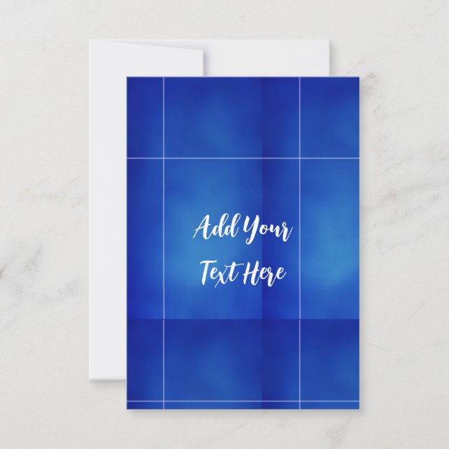 Professional handwriting add text modern blue thank you card (Front)