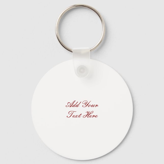 Professional handwriting add text modern key ring (Front)