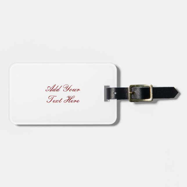 Professional handwriting add text modern luggage tag (Front Horizontal)