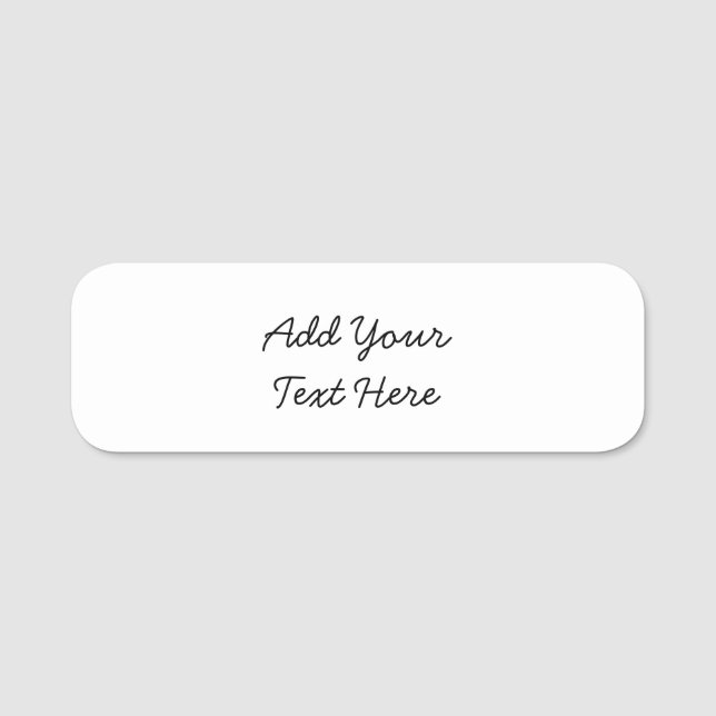 Professional handwriting add text modern name tag (Front)