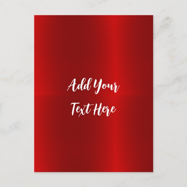 Professional handwriting add text modern red postcard (Front)