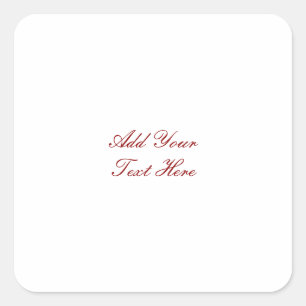 Professional handwriting add text modern square sticker