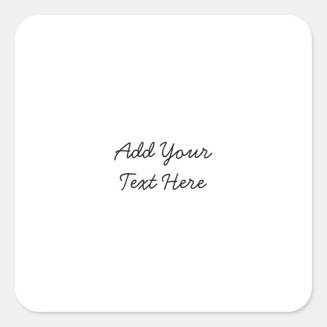 Professional handwriting add text modern square sticker (Front)