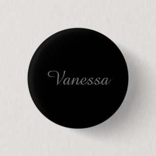 Professional handwriting name custom black 3 cm round badge