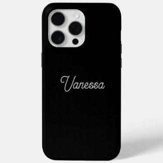 Professional handwriting name custom black iPhone 15 pro max case