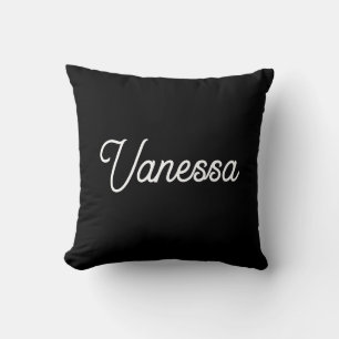Professional handwriting name custom black cushion