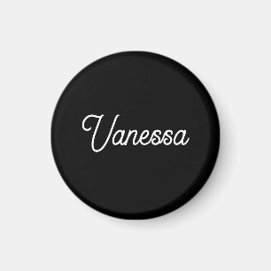 Professional handwriting name custom black magnet