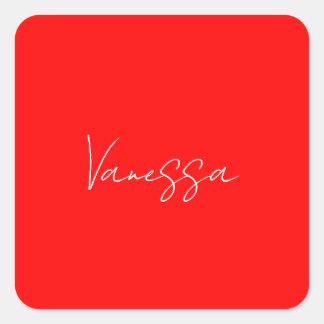 Professional handwriting name custom square sticker