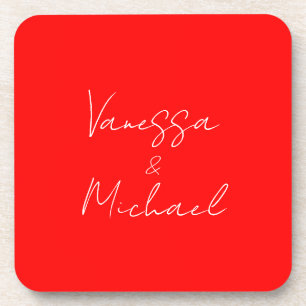 Professional handwriting name custom wedding coaster