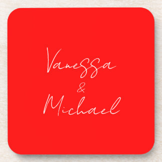 Professional handwriting name custom wedding coaster