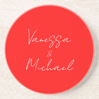Professional handwriting name custom wedding coaster