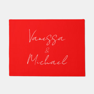 Professional handwriting name custom wedding doormat