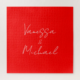 Professional handwriting name custom wedding jigsaw puzzle