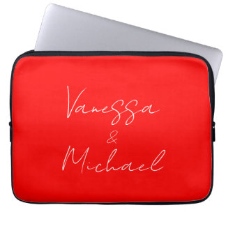 Professional handwriting name custom wedding laptop sleeve