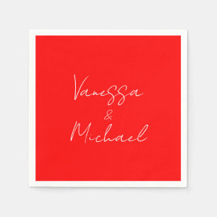 Professional handwriting name custom wedding napkin