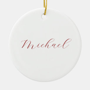 Professional handwriting name minimalist modern ceramic tree decoration