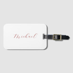 Professional handwriting name minimalist modern luggage tag