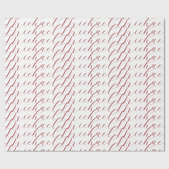 Professional handwriting name minimalist modern wrapping paper (Flat)