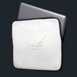 Professional Handwritten Gold Script Typography Laptop Sleeve<br><div class="desc">Protect your device in style with the Professional Handwritten Gold Script Typography Laptop Sleeve. Featuring an elegant handwritten-style gold script paired with clean, modern typography, this sleeve adds a sophisticated and personalized touch to your everyday tech essentials. Designed for both function and fashion, it keeps your laptop secure from scratches...</div>