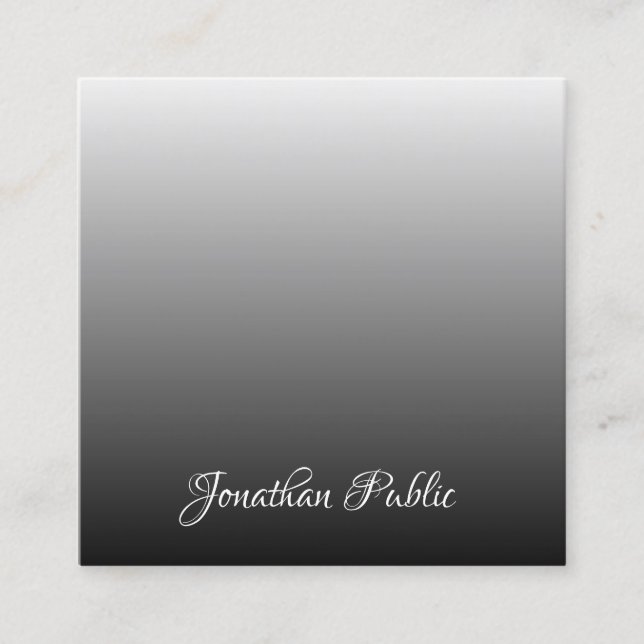 Professional Handwritten Script Elegant Template Square Business Card (Front)