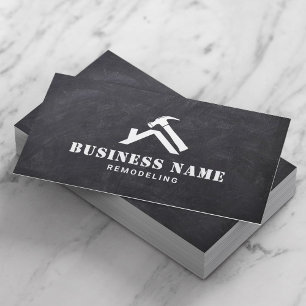Professional Handyman Contractor Chalkboard Business Card