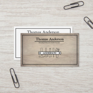 Professional Handyman Home Repair Business Custom Business Card