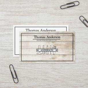 Professional Handyman Home Repair Business Custom  Business Card