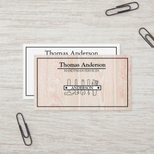 Professional Handyman Home Repair Business Custom Business Card