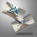 Professional Handyman Logo Shiny Metal Contractor Business Card<br><div class="desc">Stand out in the competitive world of home repair and construction with the Professional Handyman Logo Shiny Metal Contractor Business Card. Crafted with a minimalist yet powerful design, these business cards are perfect for professionals who want to convey a strong, masculine brand image. The metallic finish adds a premium touch,...</div>