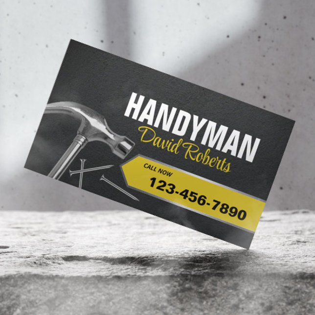 Professional Handyman Repair & Maintenance Service Business Card (Creator Uploaded)