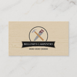 Professional Handyman Wood Grain Business Card