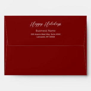 Professional Happy Holidays Business Logo Envelope