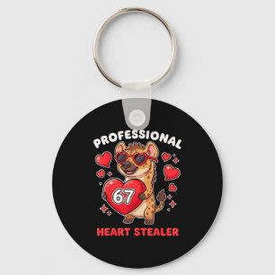 Professional Heart Stealer Valentines 67 Meme 6 7 Key Ring