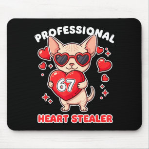 Professional Heart Stealer Valentines 67 Meme 6 7  Mouse Mat