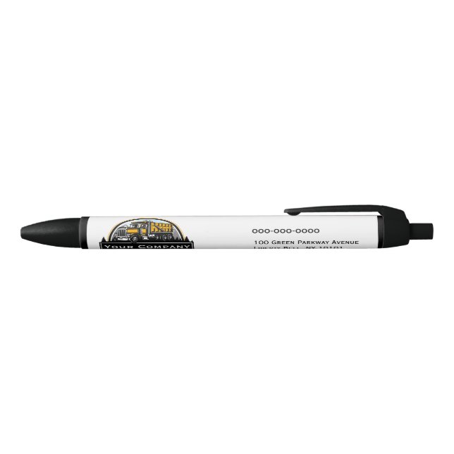 Professional Heavy Equipment Construction Company  Black Ink Pen (Top)