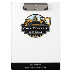 Professional Heavy Equipment Construction Company Clipboard
