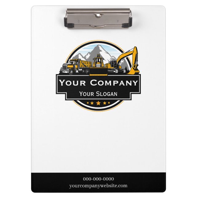 Professional Heavy Equipment Construction Company  Clipboard (Front)