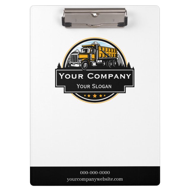 Professional Heavy Equipment Construction Company  Clipboard (Front)