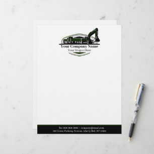 Professional Heavy Equipment Construction Company Custom Letterhead