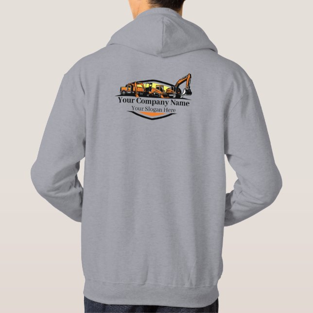 Professional Heavy Equipment Construction Company  Hoodie (Back)