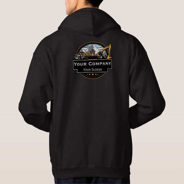 Professional Heavy Equipment Construction Company  Hoodie (Back)