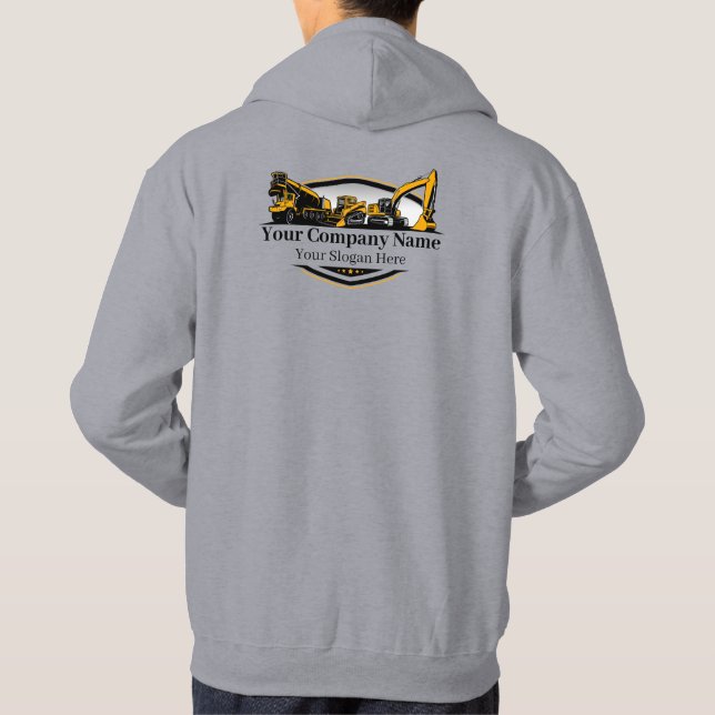 Professional Heavy Equipment Construction Company  Hoodie (Back)