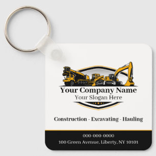 Professional Heavy Equipment Construction Company Key Ring